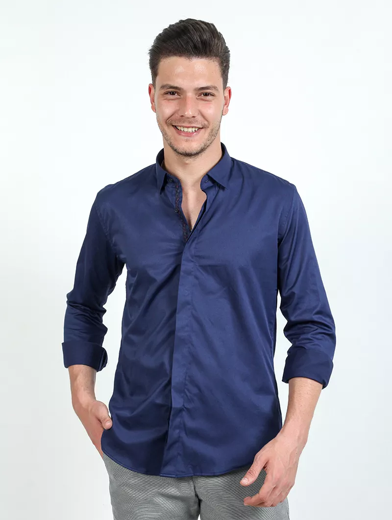 Chemise slim unie